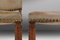 Art Deco Dining Room Charis in Oak and Leather, 1940s, Set of 8, Image 7