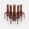 Italian Postmodern Highback Dining Chairs, 1970s, Set of 6 5