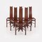 Italian Postmodern Highback Dining Chairs, 1970s, Set of 6, Image 5