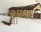 Artisanal Wall Sculpture in Forged Brass Depicting Country Barn with Bridge & Row Boat by Curtis Jere, USA, 1970s, Image 5