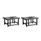 McGuire Tables in Black Lacquered Rattan, 1970s, Set of 2 1