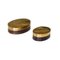 Oval Boxes in Brass and Wood, 1970s, Set of 2 7