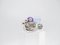 18k White Gold Pearl, Glass and Diamond Ring from Baccarat, Image 14
