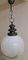 Getönte Vintage Deckenlampe mit kugelförmigem Glasschirm, 1970er 4