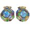 Mid-Century Wall Lights in Colored Glass & Gilt Brass, Spain, 1950s, Set of 2, Image 1