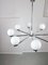 Vintage Eight-Arm Chandelier in Chrome and Opaline, 1970s 9