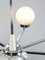 Vintage Eight-Arm Chandelier in Chrome and Opaline, 1970s 13