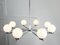 Vintage Eight-Arm Chandelier in Chrome and Opaline, 1970s, Image 5