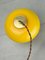 Mid-Century Mushroom Pendant Lamp in Yellow Glass and Brass 12
