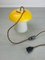 Mid-Century Mushroom Table Lamp in Yellow Glass and Brass 8