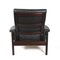 Black Leather Armchair with Wooden Frame, 1960s, Image 3