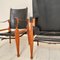 Safari Armchairs in Black Leather and Oak by Wilhelm Kienzle for Living Needs, 1950s, Set of 2 12
