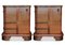 French Art Deco Cloud Walnut Bedside Cabinets with Inner Shelf, 1920s, Set of 2 6