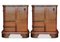 French Art Deco Cloud Walnut Bedside Cabinets with Inner Shelf, 1920s, Set of 2, Image 6