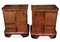French Art Deco Cloud Walnut Bedside Cabinets with Inner Shelf, 1920s, Set of 2 1
