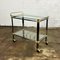 French Messing & Chrome Bar Cart Trolley 1