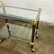 French Messing & Chrome Bar Cart Trolley 8