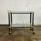 French Messing & Chrome Bar Cart Trolley 11