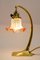 Art Deco Tischlampe mit Opalglas Schirm, Wien, 1920er 9