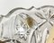 Lámpara de araña Frencg vintage de cristal y latón con seis cuernos, años 50, Imagen 5