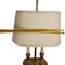 Mid-Century Table Lamp with Gilt Brass and Two Light 5