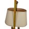 Mid-Century Table Lamp with Gilt Brass and Two Light 3