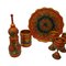 Russian Folk Art Hand-Decorated and Hand-Painted Wine Set, 1980s, Set of 10 6