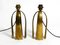 Large Mid-Century Brass Table Lamps, Set of 2 6
