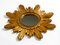 Mid-Century Sunburst Wall Mirror in Gilded Wood and Resin 10