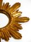 Mid-Century Sunburst Wall Mirror in Gilded Wood and Resin 6