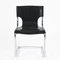 Black Leather Chairs by Carlo Bartoli, 1970s, Set of 5 3