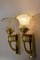 Art Deco Wandlampen mit Original Opalglas Schirmen, Wien, 1920er, 2er Set 2