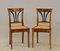 Chaises Biedermeier Antiques en Noyer, Set de 2 1