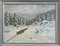 Zorro en la nieve, años 20, óleo sobre lienzo, enmarcado, Imagen 1