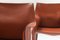 CAB 413 Dining Chairs in Burgundy Leather by Mario Bellini for Cassina, Set of 5 14