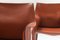 CAB 413 Dining Chairs in Burgundy Leather by Mario Bellini for Cassina, Set of 5, Image 14