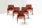 Sedie da pranzo CAB 413 in pelle bordeaux di Mario Bellini per Cassina, set di 5, Immagine 1