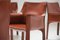 Sedie da pranzo CAB 413 in pelle bordeaux di Mario Bellini per Cassina, set di 5, Immagine 7