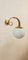 Brass Wall Light with Glass Sphere 1