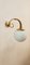 Brass Wall Light with Glass Sphere 11