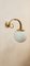 Brass Wall Light with Glass Sphere, Image 11