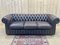 Braunes Leder Chesterfield 3-Sitzer Sofa, 1980er 1