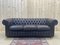 Brown Leather Chesterfield 3-Seater Sofa, 1980s 6