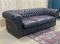 Brown Leather Chesterfield 3-Seater Sofa, 1980s 5