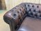 Brown Leather Chesterfield 3-Seater Sofa, 1980s 13