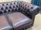 Braunes Leder Chesterfield 3-Sitzer Sofa, 1980er 16