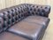 Braunes Leder Chesterfield 3-Sitzer Sofa, 1980er 15