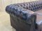 Braunes Leder Chesterfield 3-Sitzer Sofa, 1980er 12