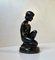 Patinated Sculpture of Young Woman by E. Borch for Just Andersen, 1930s 1