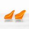 Set of Shell Armchairs in Orange, 1960s 4